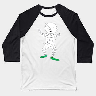 Cute Boy Dancing in Pajamas Baseball T-Shirt